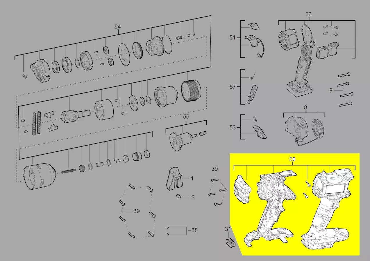 Boitier coque réf. 4931454185 AEG